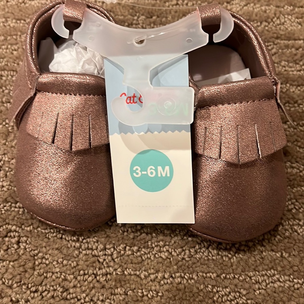 Pink moccasins -Never Worn